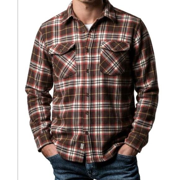 VTG 90s Woodland Flannel Shirt L 23.5" Chest Lined Bias Pockets Acrylic Plaid - Picture 7 of 7